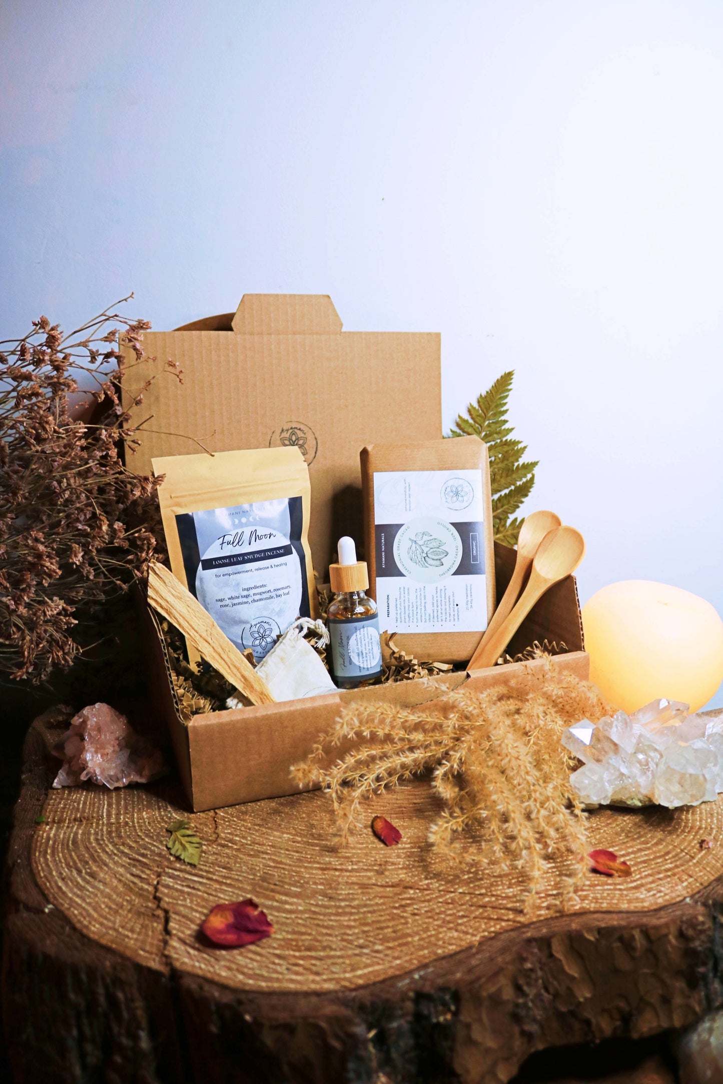 VOLLE MAAN GESCHENKDOOS MET RAUWE CACAO
