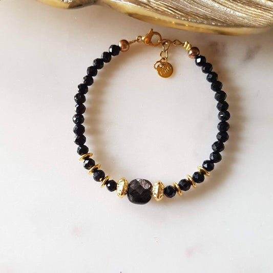 ARMBAND CHIPS TOERMALIJN NOIRE