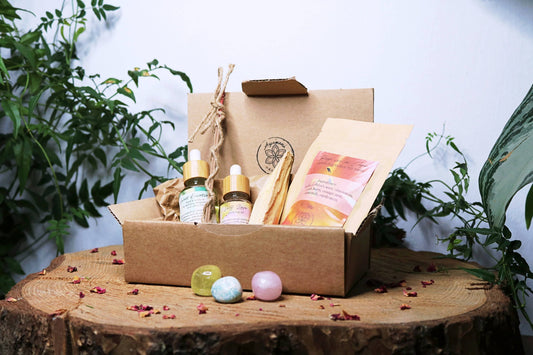 SWEET MOMENTS SELF LOVE KIT MET ROOIBOSTHEE EN LICHAAMSOLIE