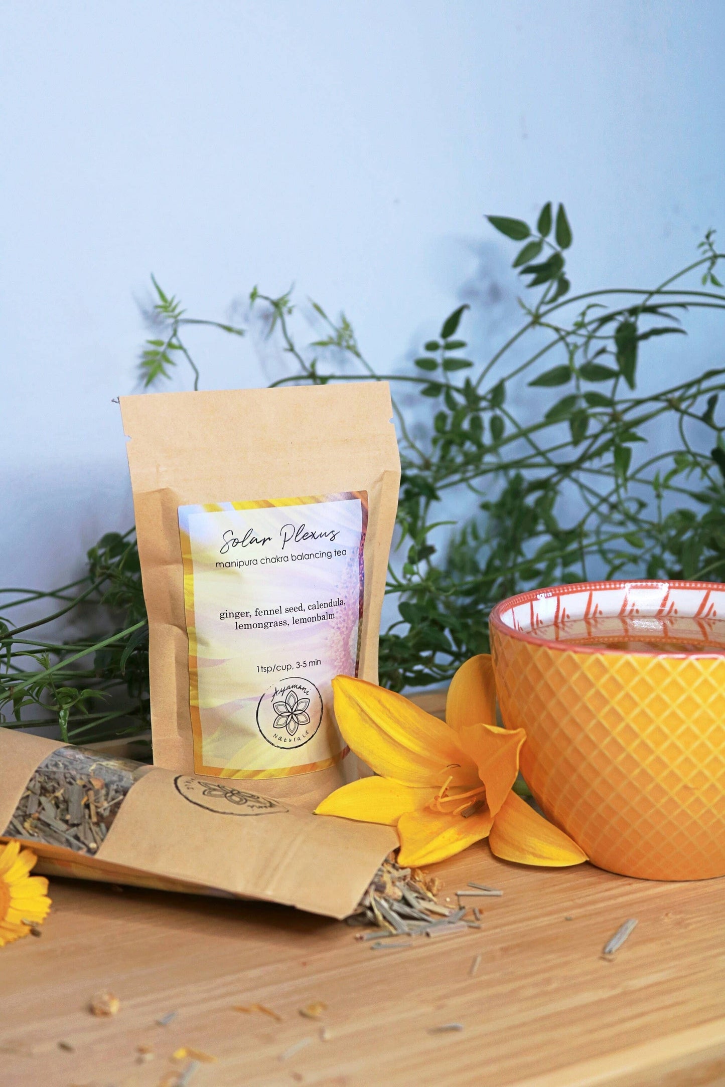 Solarplexus-Tee | Manipura Chakra, Tee für Feuer und Yang-Balance