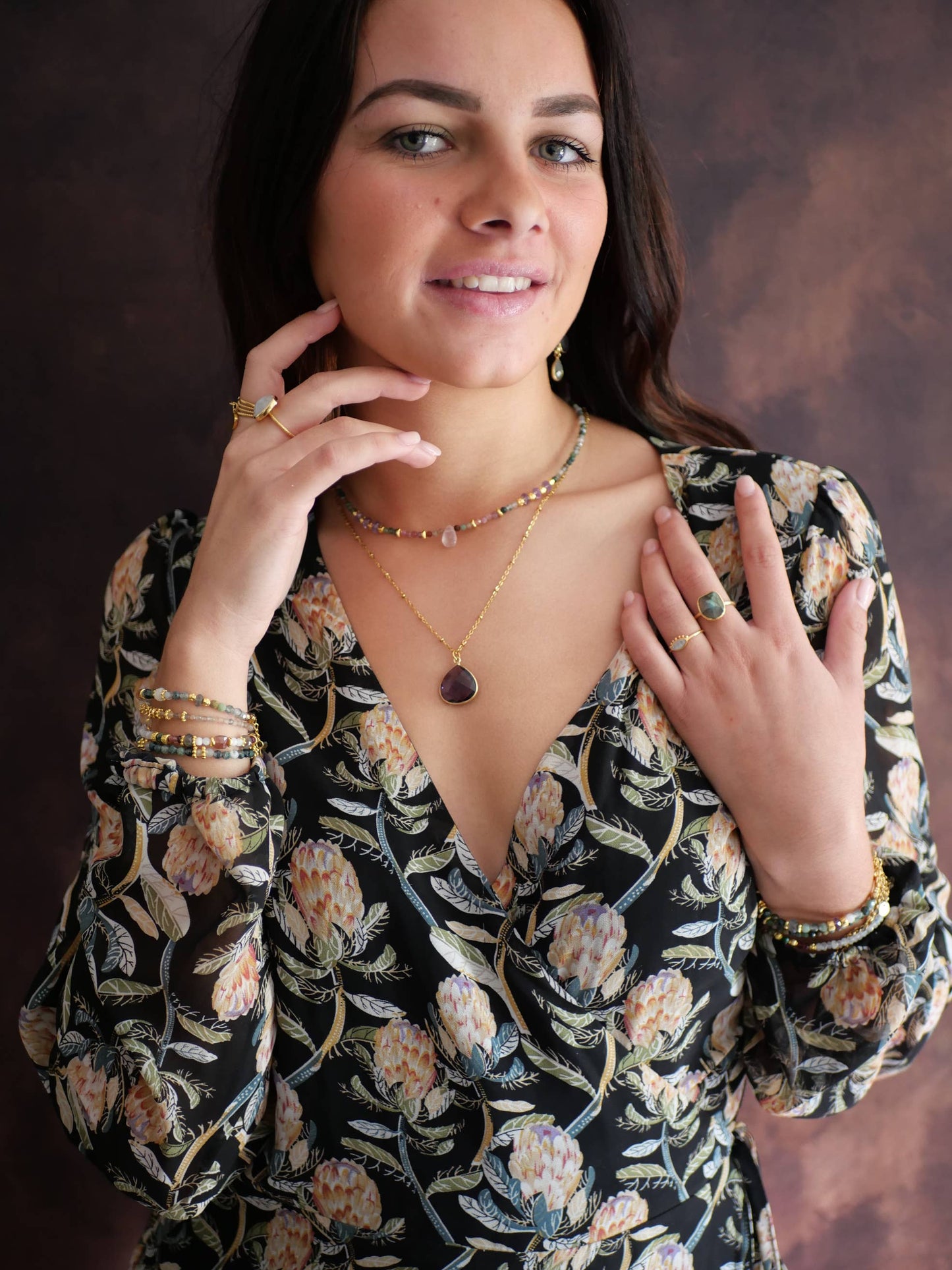 HALSKETTING JUSTINE AMETHIST
