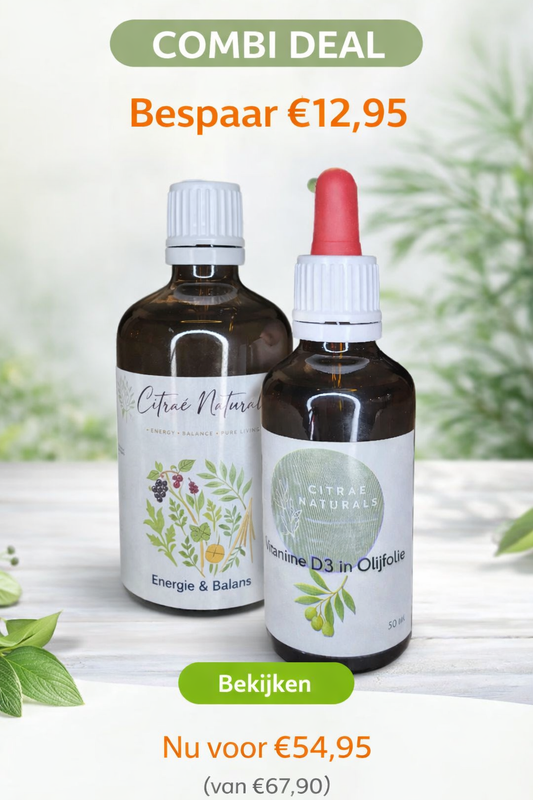 Combi Deal – Energie en Balans + Vitamine D3 in Olijfolie