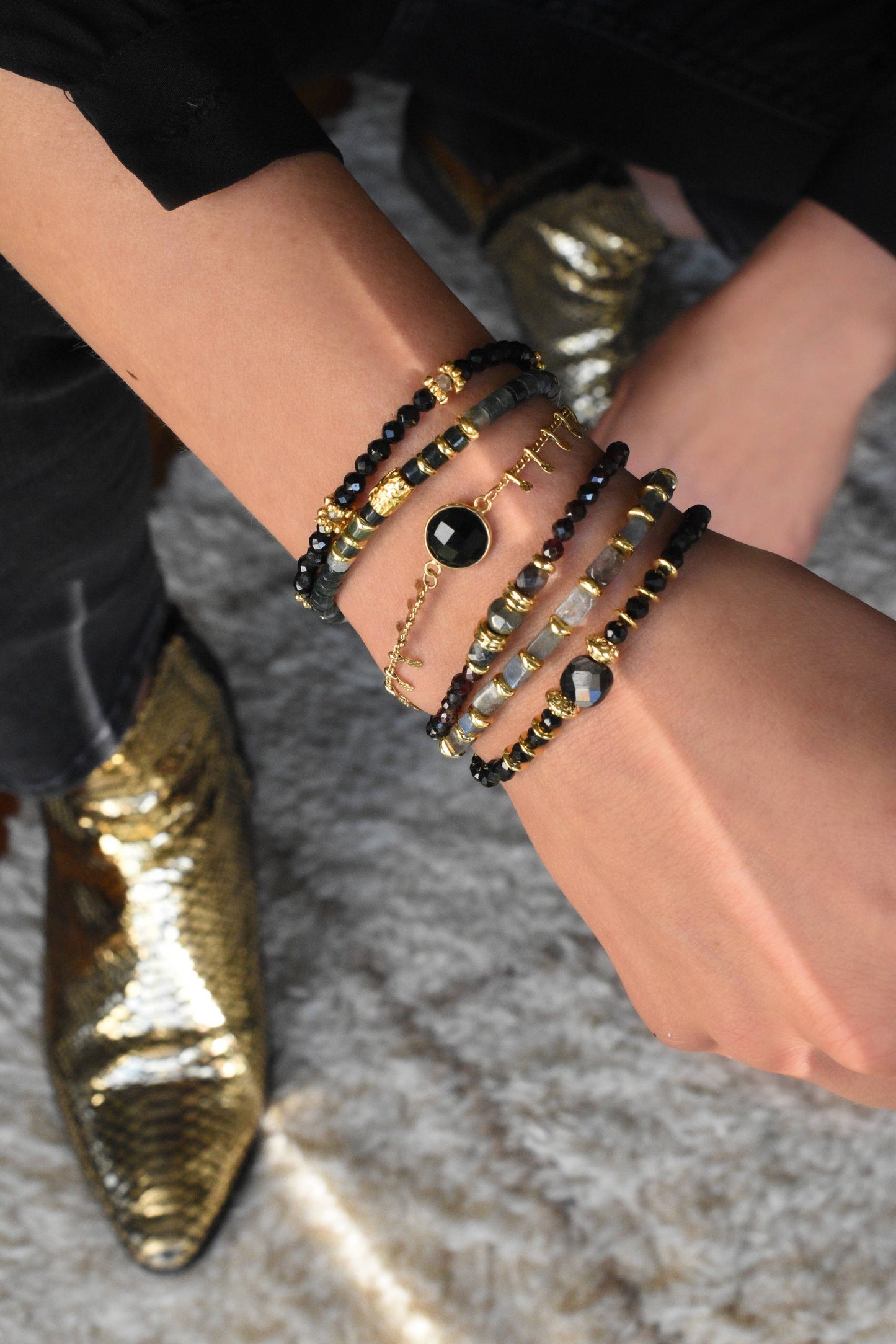 ARMBAND PAOLA ZWARTE TURMALIJN