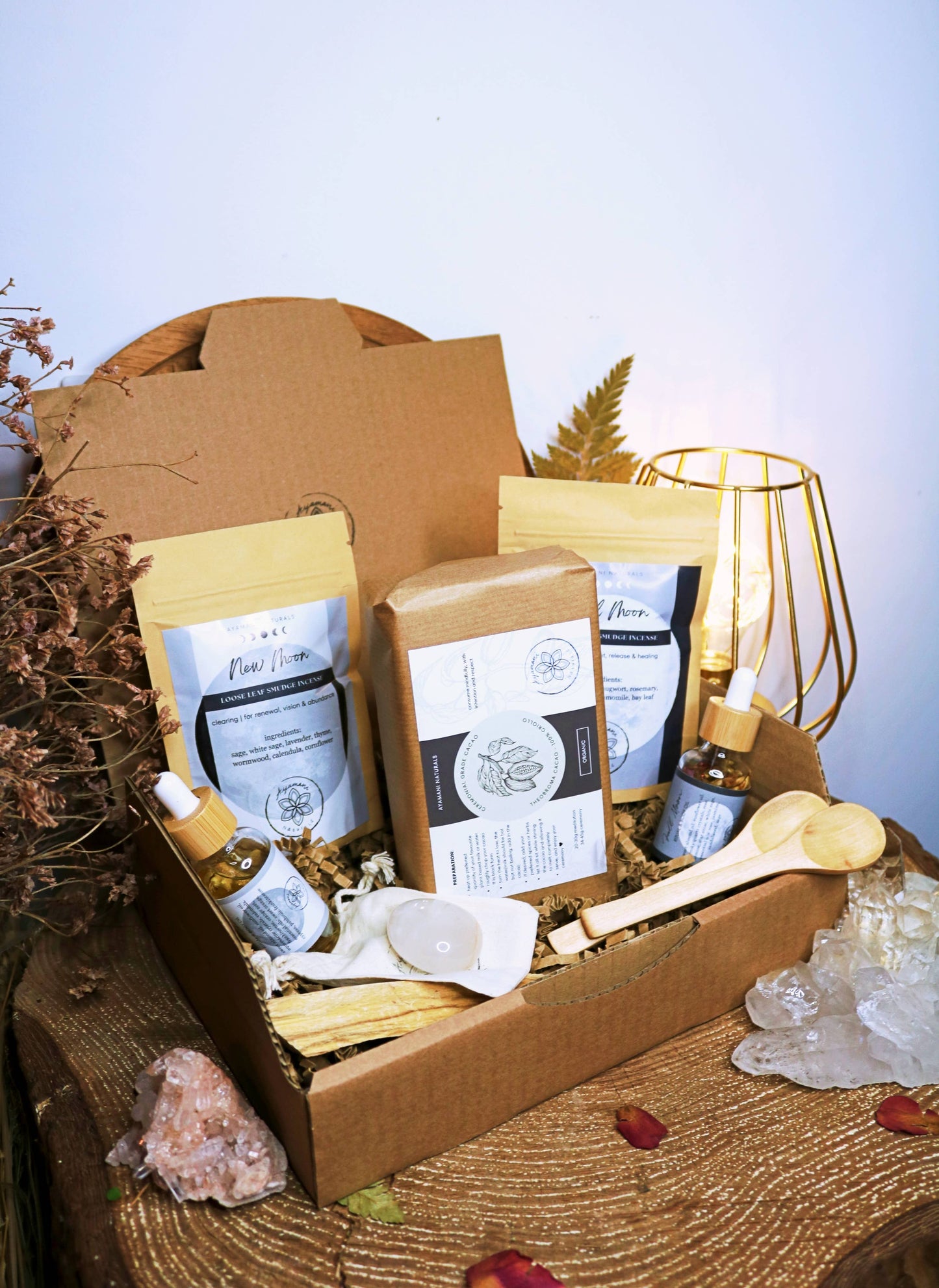 VOLLE MAAN GESCHENKDOOS MET RAUWE CACAO